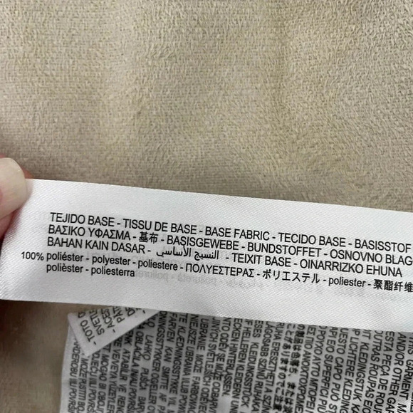 Zara beige faux leather long open coat - Picture 5 of 10